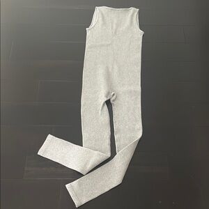 Forever 21 Silver Sleeveless Jumpsuit